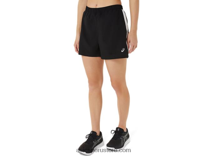 RPVB2909 rendimiento en blanco y negro Asics pantalones cortos de 3 pulgadas para mujer