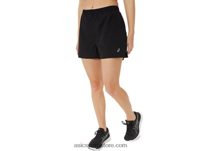 RPVB3457 rendimiento negro Asics pantalones cortos de 3 pulgadas para mujer