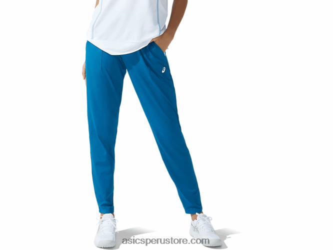 RPVB3770 verde azulado profundo/blanco brillante Asics pantalón tenis mujer