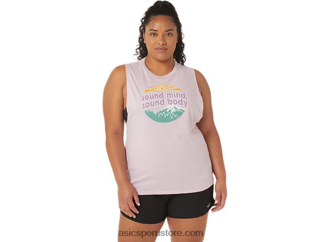 RPVB2842 apenas rosa Asics Camiseta sin mangas de montaña para mujer.