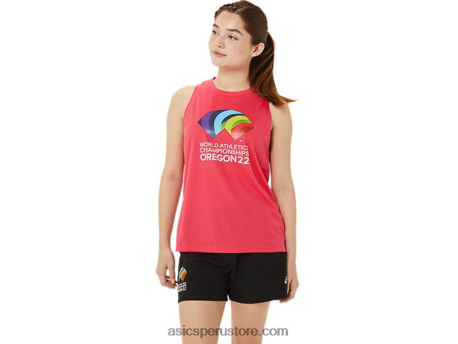 RPVB3218 píxel rosa Asics camiseta sin mangas ready-set ii wch para mujer