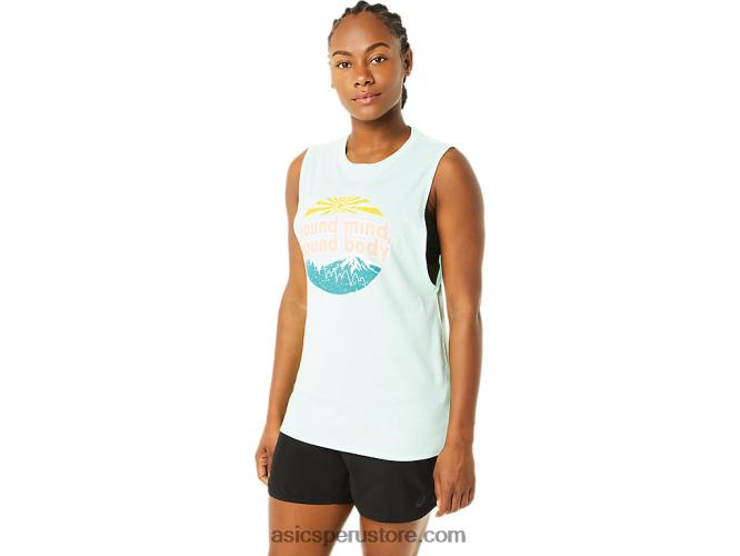 RPVB3713 brezo de hielo fresco Asics Camiseta sin mangas de montaña para mujer.