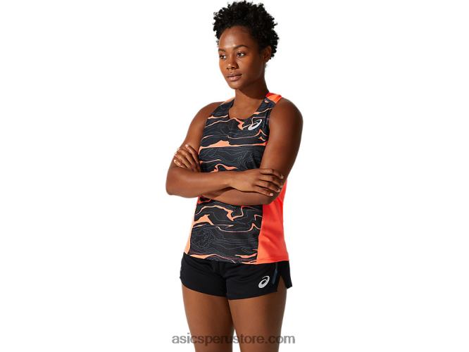 RPVB4062 flash de coral Asics camiseta de malla ligera para mujer