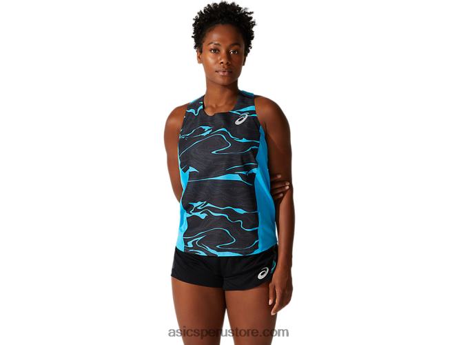 RPVB4075 agua digital Asics camiseta de malla ligera para mujer