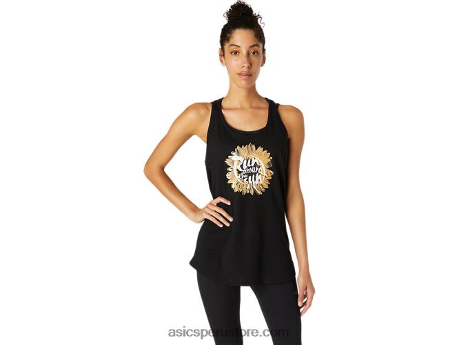 RPVB4104 rendimiento negro Asics carrera alrededor del sol para mujer