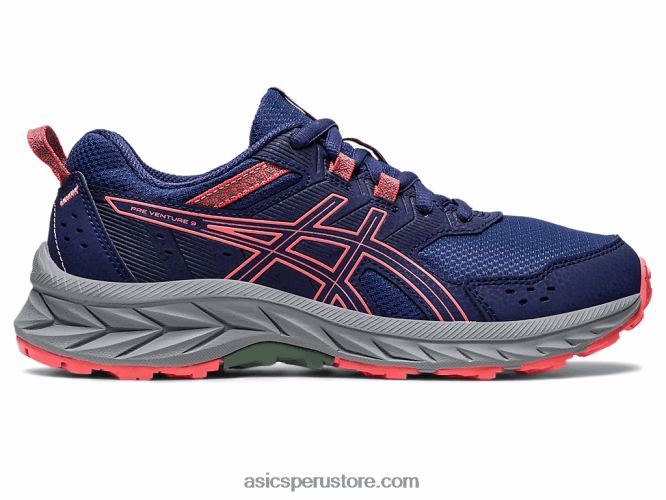RPVB4220 azul índigo/papaya Asics escuela gel-venture 9 grado