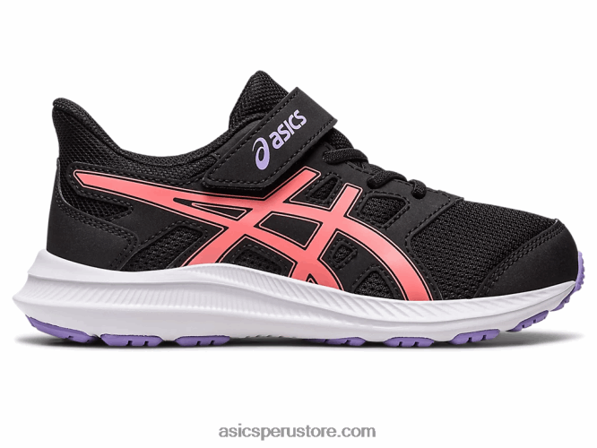 RPVB4274 negro/papaya Asics sacudida 4 preescolar