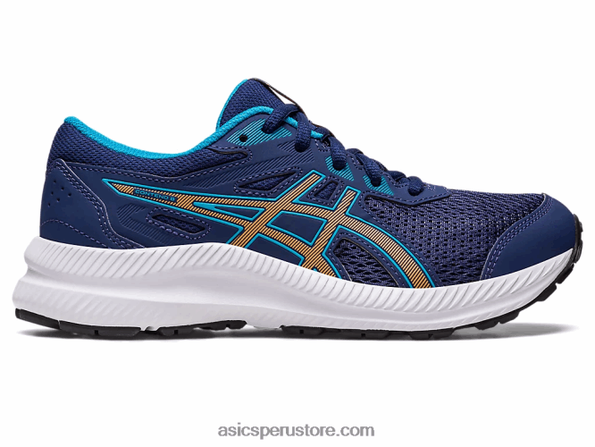 RPVB4286 azul índigo/melocotón sol Asics competir 8 grado de la escuela