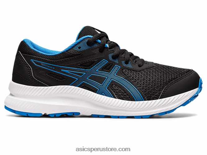 RPVB4394 negro/azul eléctrico Asics competir 8 grado de la escuela