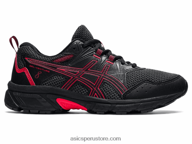 RPVB4508 negro/rojo eléctrico Asics gel-ventura 8 escuela primaria