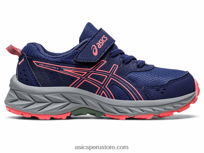 RPVB4218 azul índigo/papaya Asics gel-venture 9 preescolar