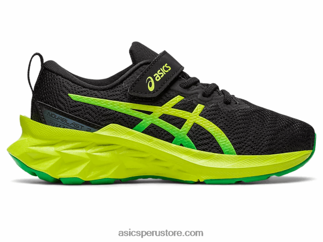 RPVB4224 ralladura de lima/negra Asics preescolar novablast 2