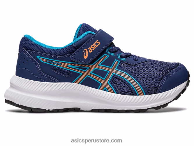 RPVB4252 azul índigo/melocotón sol Asics contend 8 preescolar